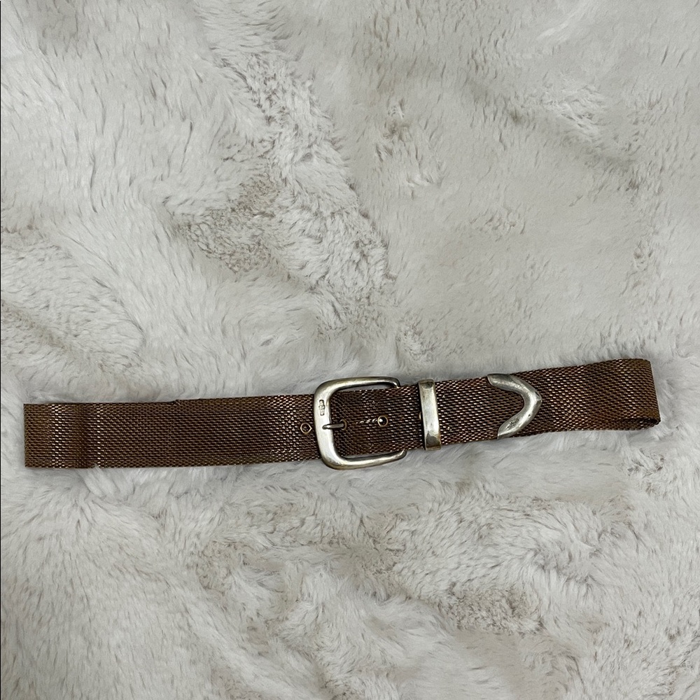 VTG Ralph Lauren Metal Mesh Belt with Silver Buckle